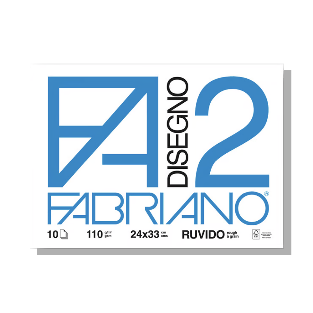 Fabriano Скицник за рисуване Disegno 2, 24 x 33 cm, 110 г., грапав